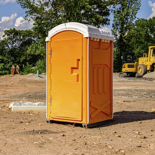 how often are the porta potties cleaned and serviced during a rental period in Larchwood Iowa